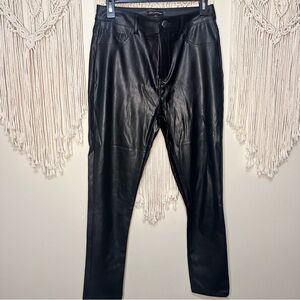 Shinestar Black Faux Leather Trousers